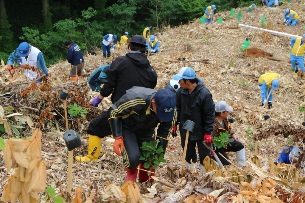 東通村で森・川・海をつなぐ植樹祭開催、電力関係者も参加