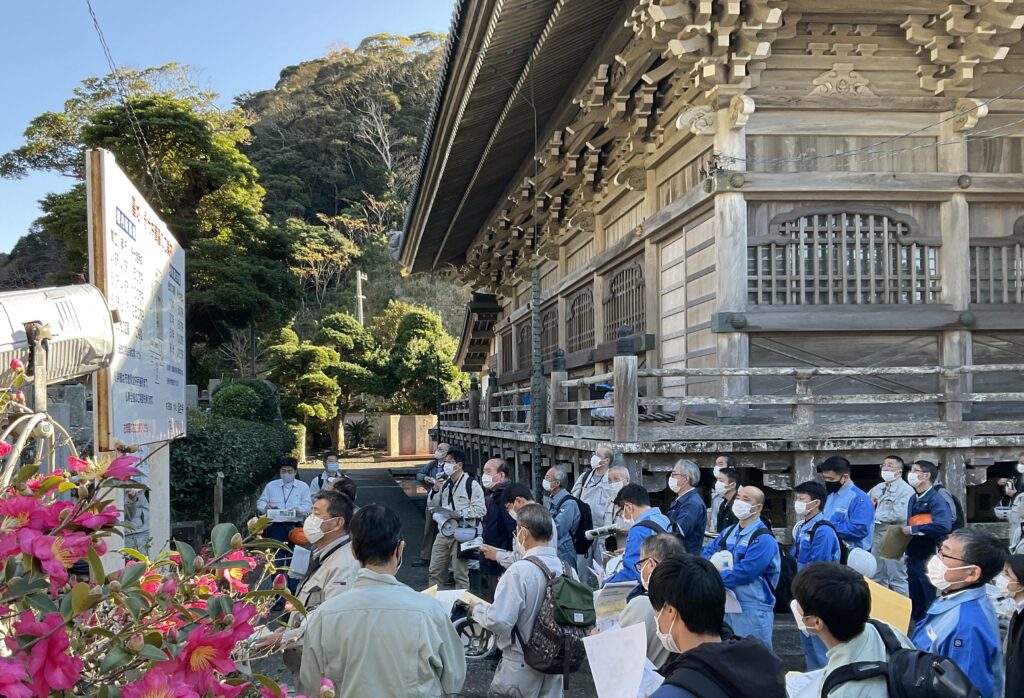 史跡名勝などに配慮した治山研修会を鴨川市小湊地区で行う