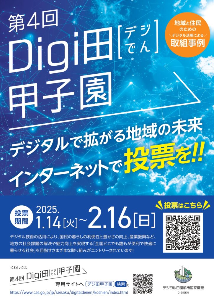 ２月16日まで「第４回Digi田甲子園」インターネット投票実施中